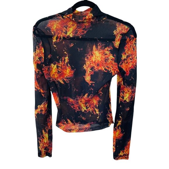 SHEIN Tops - SHEIN Fire Mesh Top S festival concert